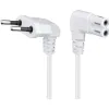 Kabel zasilający ósemka C7 Goobay 2x90 biały 1m