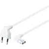 Kabel zasilający ósemka C7 Goobay 2x90 biały 1m
