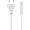 Kabel zasilający ósemka C7 Goobay biały 3m