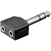 Adapter audio 2x Jack 3.5mm - Jack 6.35mm Goobay