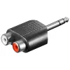 Adapter audio 2x RCA - Jack 6.35mm STEREO Goobay