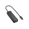 Adapter USB-C 3.1 na RJ45 + USB3.0 x3 SPU-C3U1R