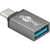 Adapter USB-C na USB 3.0 Goobay szary