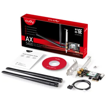 Karta sieciowa PCI-E WiFi 6 AX5400 BT 5.2 2x5 dBi