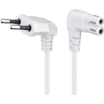 Kabel zasilający ósemka C7 Goobay 2x90 biały 1m