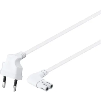 Kabel zasilający ósemka C7 Goobay 2x90 biały 1m