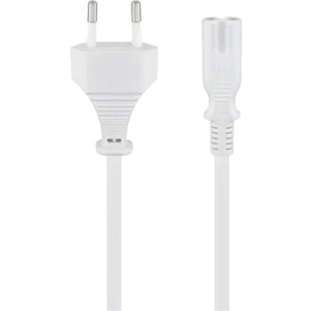 Kabel zasilający ósemka C7 Goobay biały 3m