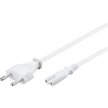 Kabel zasilający ósemka C7 Goobay biały 3m
