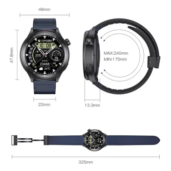 Smartwatch Kumi Gear GT3 111 Trybów SPORT Srebrny