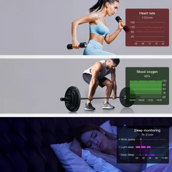 Smartwatch Kumi Gear GT3 111 Trybów SPORT Srebrny