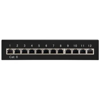 Patch panel STP CAT 6 Ekranowany 12-portowy Goobay
