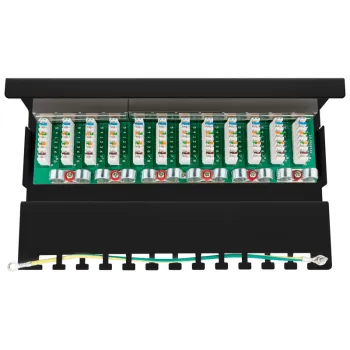 Patch panel STP CAT 6 Ekranowany 12-portowy Goobay