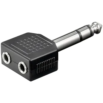Adapter audio 2x Jack 3.5mm - Jack 6.35mm Goobay