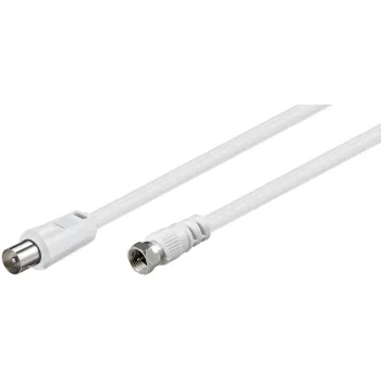 Przyłącze antenowe wt TV - wt F Goobay Białe 1.5m