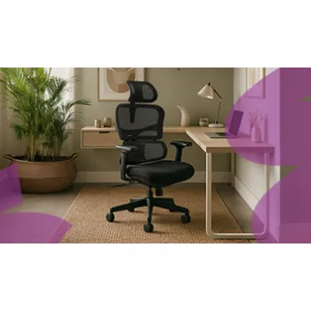 Ergonomiczny fotel Spacetronik LUMBO 33 Czarny