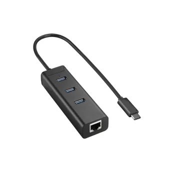 Adapter USB-C 3.1 na RJ45 + USB3.0 x3 SPU-C3U1R