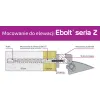 Kołek do mocowania na elewacji Ebolt 12*240 mm z gwintem wewnetrznym m5