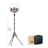 Okrągła lampa ring 18'' z stelażem tripod 1.9m AC