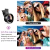 Dwa obiektywy telefonu szerokokątny x12 makro 0.45