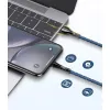 Kabel USB-A - USB-C LDNIO z LED 2m szary LS462C