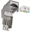 Złącze Keystone RJ45 CAT 6A gn/gn beczka czarne