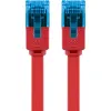 Kabel LAN Patchcord CAT 6A UTP PŁASKI red 3m