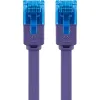 Kabel LAN Patchcord CAT 6A UTP PŁASKI violet 1m