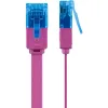 Kabel LAN Patchcord CAT 6A UTP PŁASKI pink 0,5m