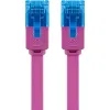 Kabel LAN Patchcord CAT 6A UTP PŁASKI pink 0,5m