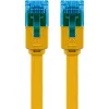 Kabel LAN Patchcord CAT 6A UTP PŁASKI yellow 0,5m