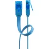 Kabel LAN Patchcord CAT 6A UTP PŁASKI blue 0,5m