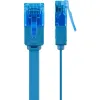 Kabel LAN Patchcord CAT 6A UTP PŁASKI blue 0,5m
