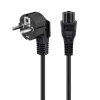 Kabel zasilający C5 kątowy Goobay czarny 1,8m