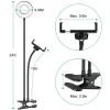Okrągła lampa kosmetyczna LED 9 cm klips i uchwyt
