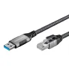 Karta sieciowa USB-A Gigabit, kabel adapter 2m