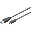 Kabel USB-C - USB-A 3.0 Czarny 1m Goobay