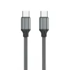 Kabel szybkiego ładowania z TPE 2x USB-C 65W PD 2M