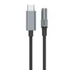 Adapter przejście USB-C na Jack 3,5mm z DAC szary
