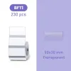Etykiety seria B Niimbot 50x30 mm 230 szt. transp