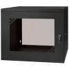 Szafa RACK 19'' 9U 600x450mm CZARNA Szklane drzwi