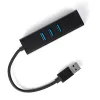Multiport USB na 3 USB + RJ45 SPU-M07 czarny