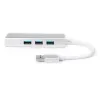 Multiport USB na 3 USB + RJ45 SPU-M06 srebrny