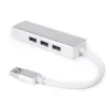 Multiport USB na 3 USB + RJ45 SPU-M06 srebrny