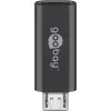 Adapter gniazdo USB-C wtyk microUSB 2.0 Goobay BLK