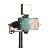 KIT Mikrofon do telefonu z selfie stick i lama LED