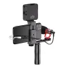 KIT Mikrofon do telefonu z selfie stick i lama LED