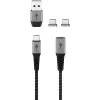 Kabel magnetyczny 2.0 2w1 Goobay 2xUSB-C 1xUSB-A