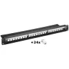 Panel Keystone 24-portowy + 24 CAT 6 UTP Goobay