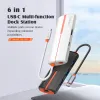 Adapter HUB USB-C 6w1 USB 3.0 HDMI PD RJ45 100W B