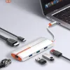 Adapter HUB USB-C 6w1 USB 3.0 HDMI PD RJ45 100W B